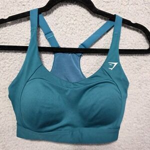 Gymshark Women's Sports Bra Size XS Extra Small‎ Adjustable Teal Green Blue